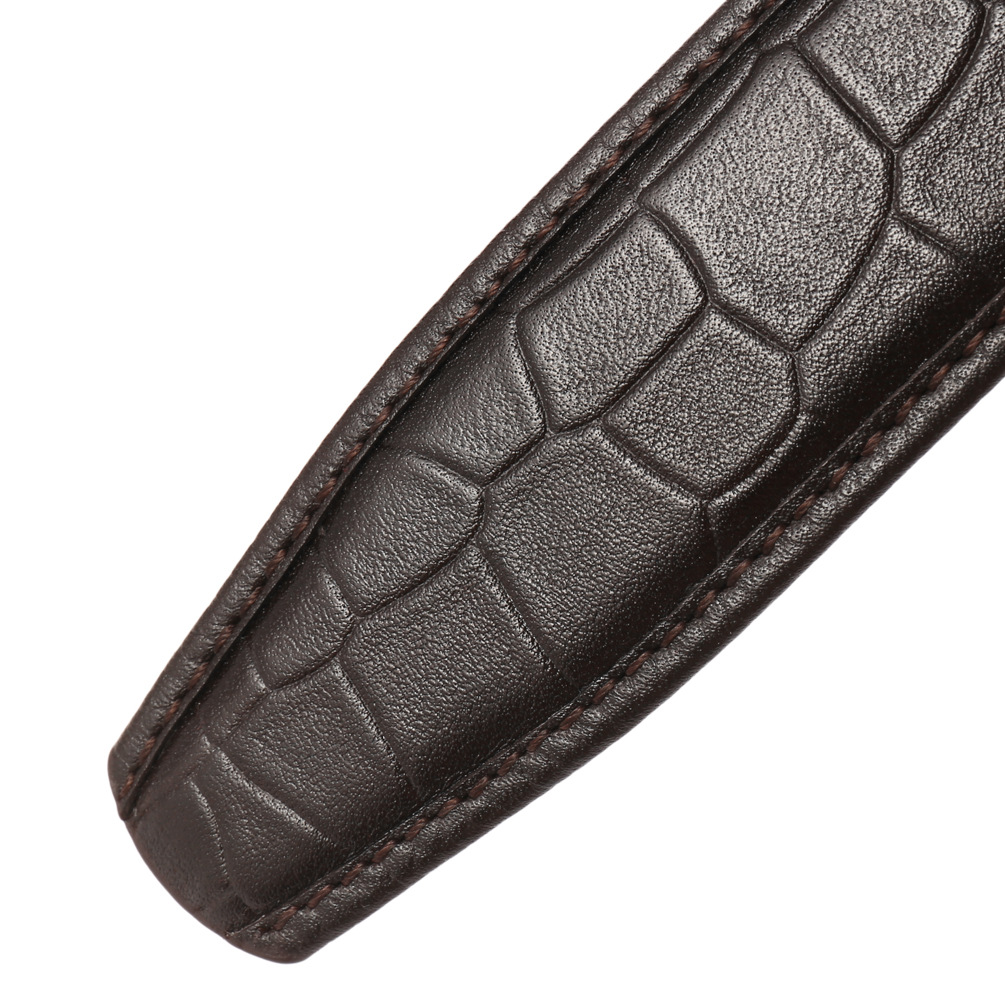 Dây thắt lưng không mặt bản 3.5cm vân cá sấu KG3505