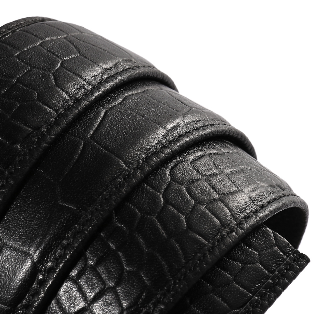 Dây thắt lưng không mặt bản 3.5cm vân cá sấu KG3505