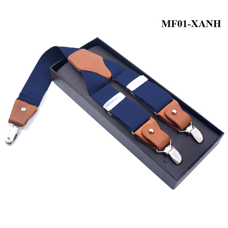 Dây đeo quần nam bản 3.5cm đầu 1 kẹp MF01