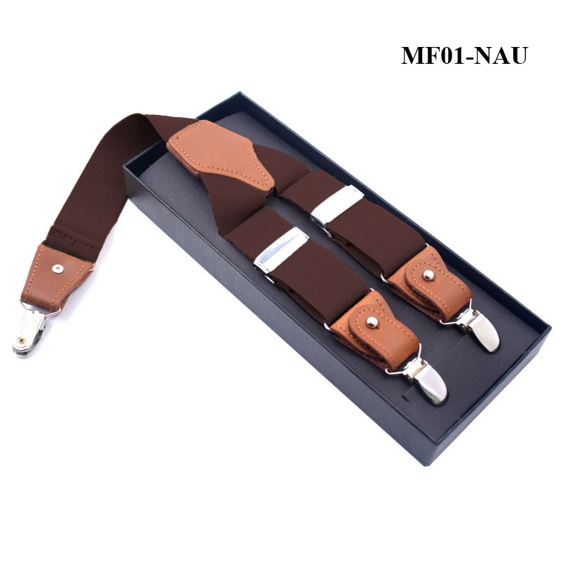 Dây đeo quần nam bản 3.5cm đầu 1 kẹp MF01