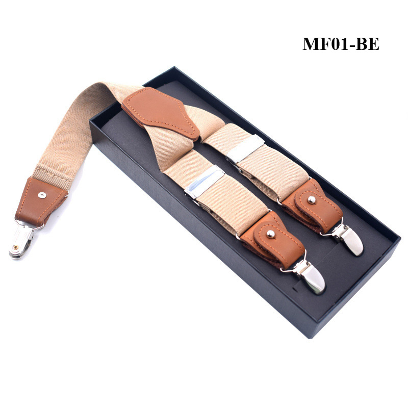 Dây đeo quần nam bản 3.5cm đầu 1 kẹp MF01