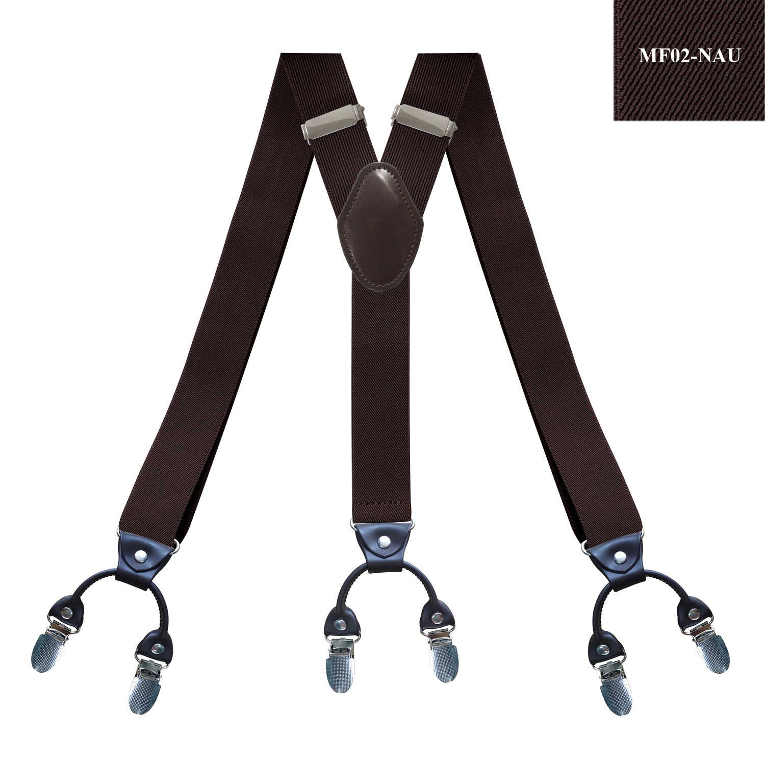 Dây đai đeo quần nam bản 3.5cm 2 kẹp MF02