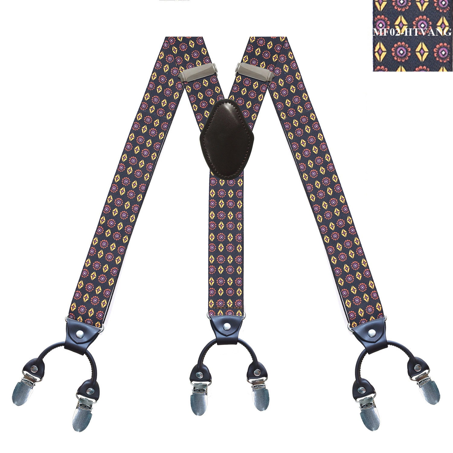 Dây đai đeo quần nam bản 3.5cm 2 kẹp MF02