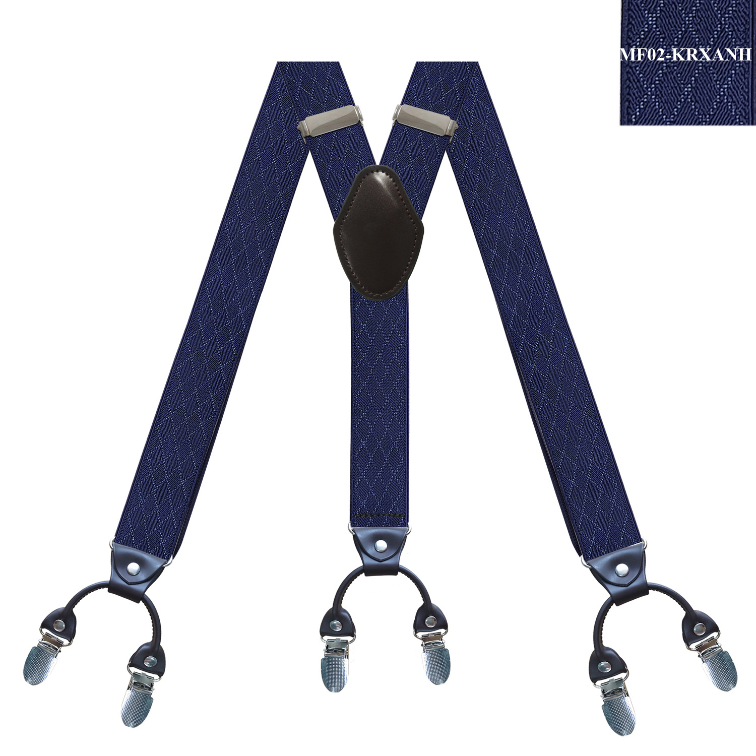 Dây đai đeo quần nam bản 3.5cm 2 kẹp MF02