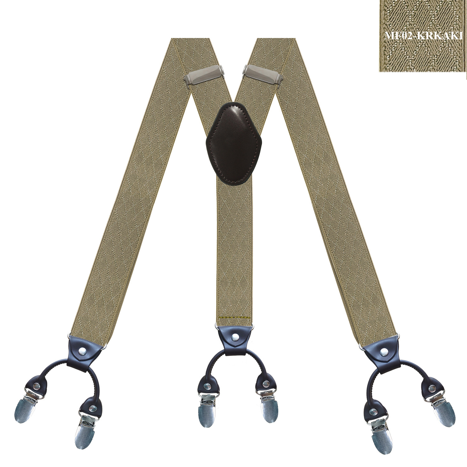 Dây đai đeo quần nam bản 3.5cm 2 kẹp MF02