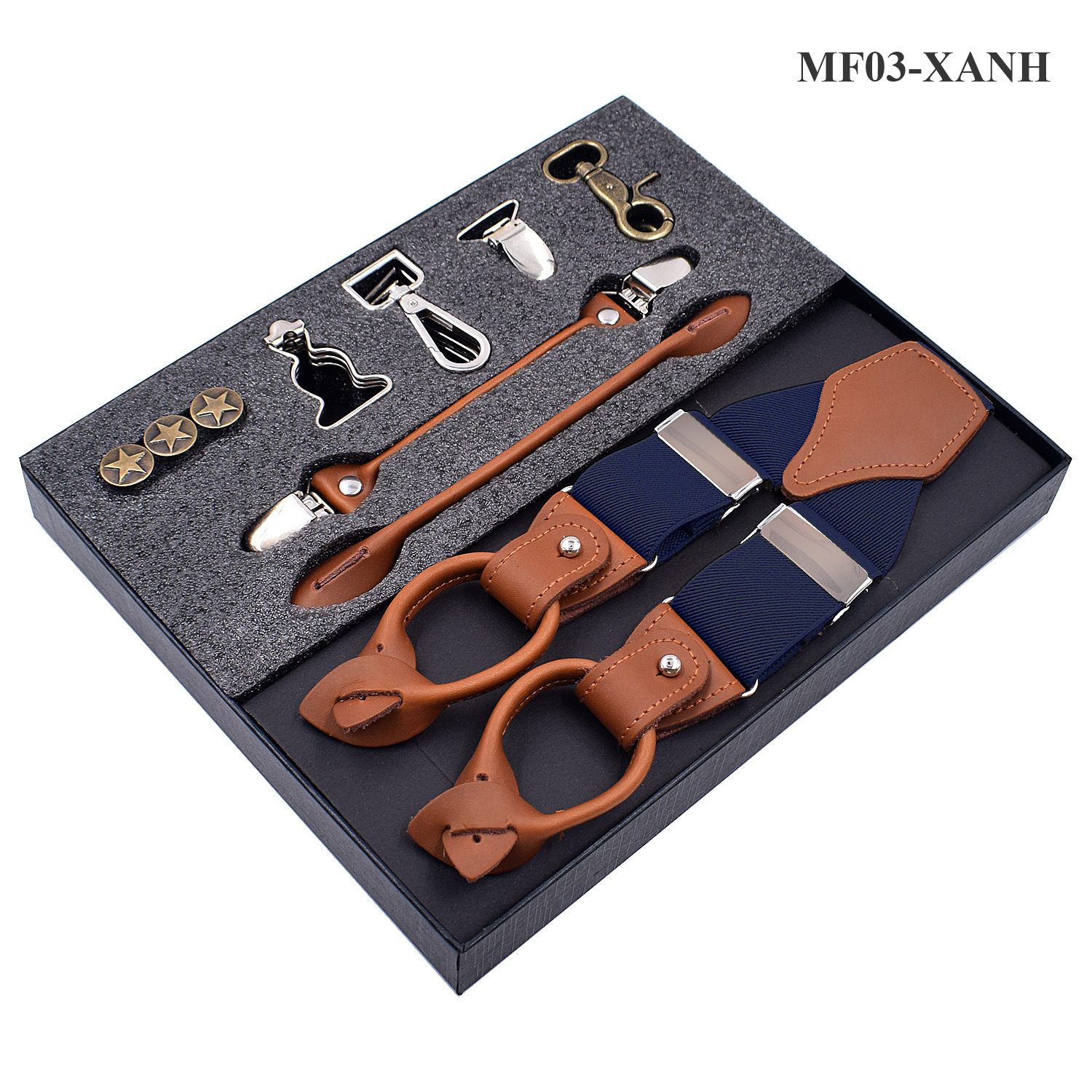 Dây đeo quần nam cao cấp bản 3.5cm MF03