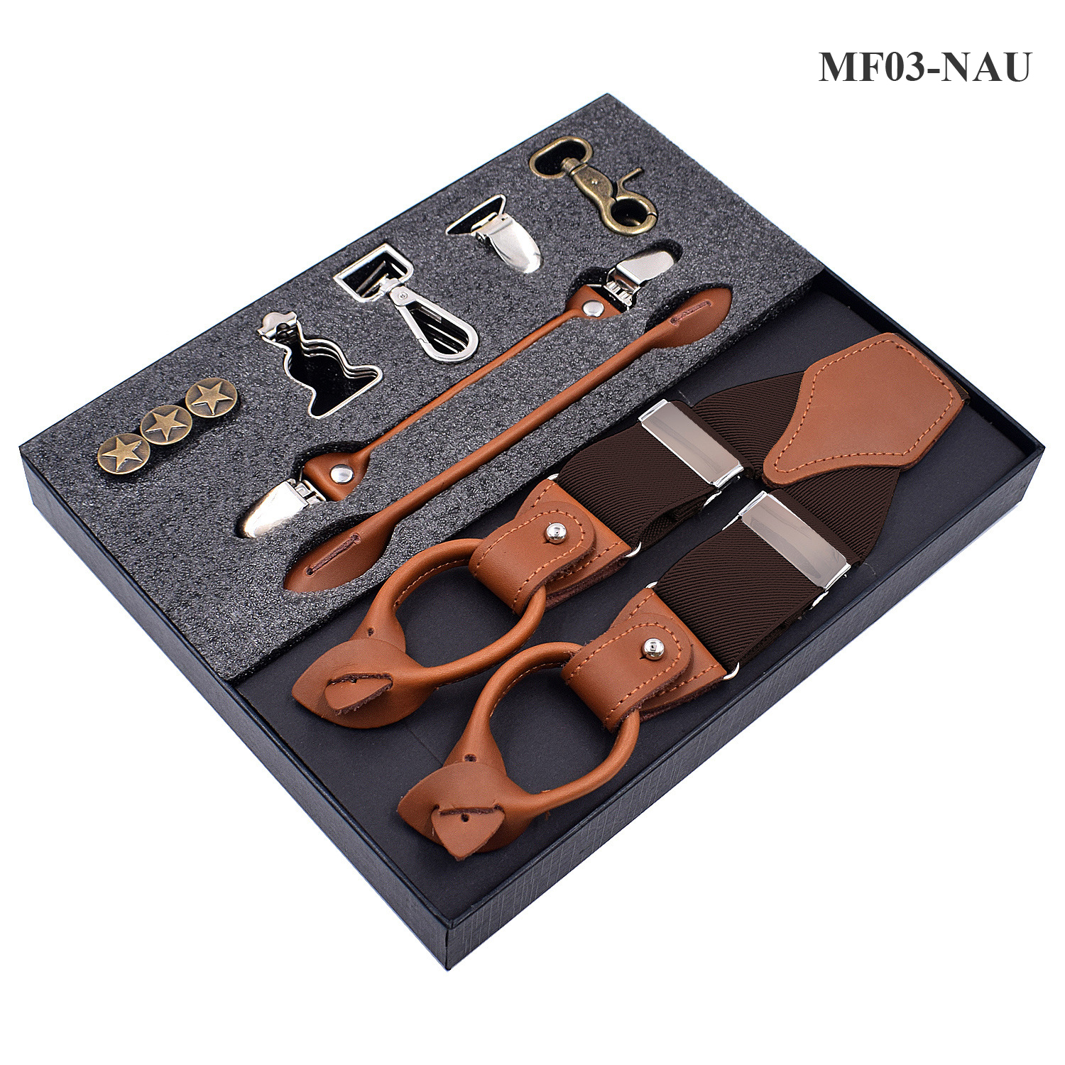 Dây đeo quần nam cao cấp bản 3.5cm MF03