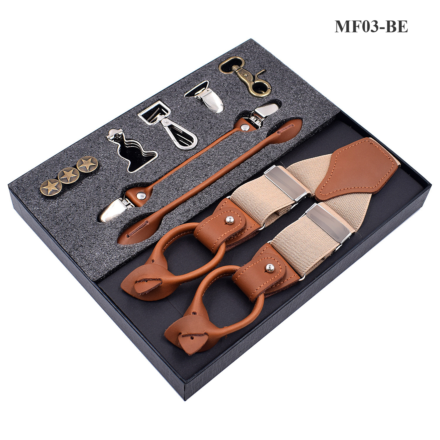 Dây đeo quần nam cao cấp bản 3.5cm MF03