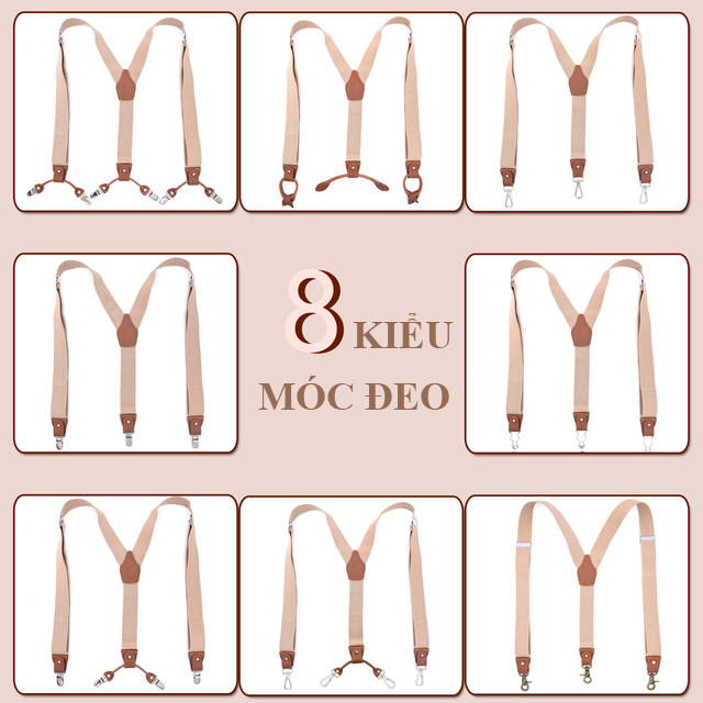 Dây đeo quần nam cao cấp bản 3.5cm MF03