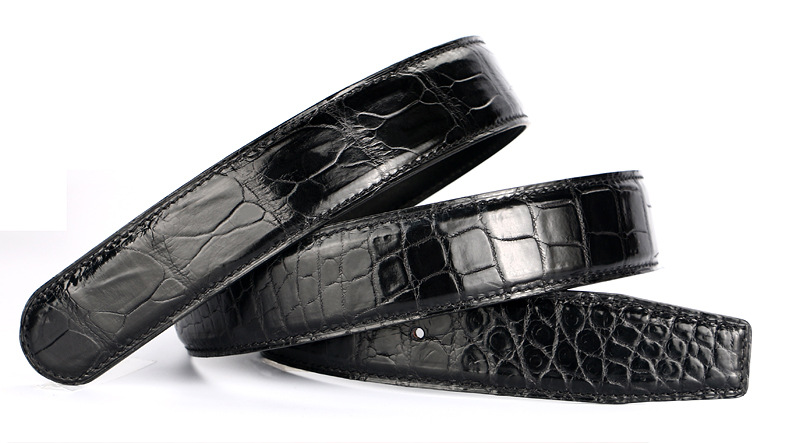Dây thắt lưng khóa lỗ không mặt da cá sấu KS3800