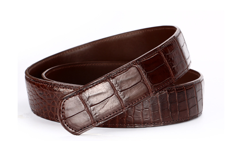 Dây thắt lưng khóa lỗ không mặt da cá sấu KS3800