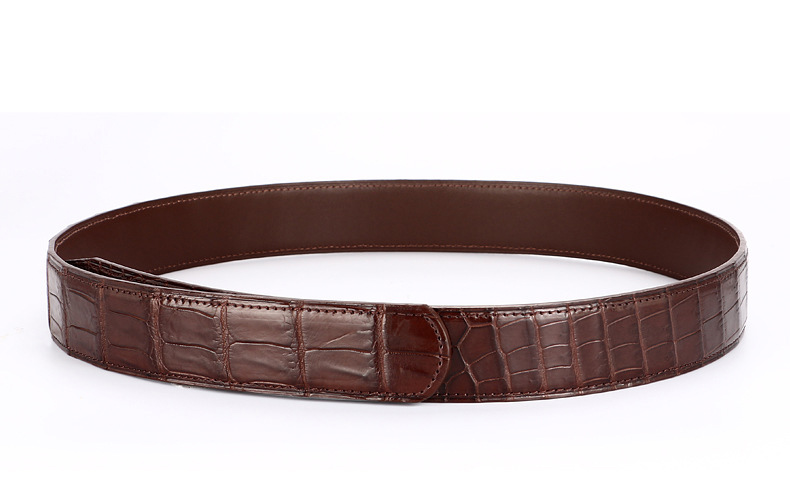Dây thắt lưng khóa lỗ không mặt da cá sấu KS3800