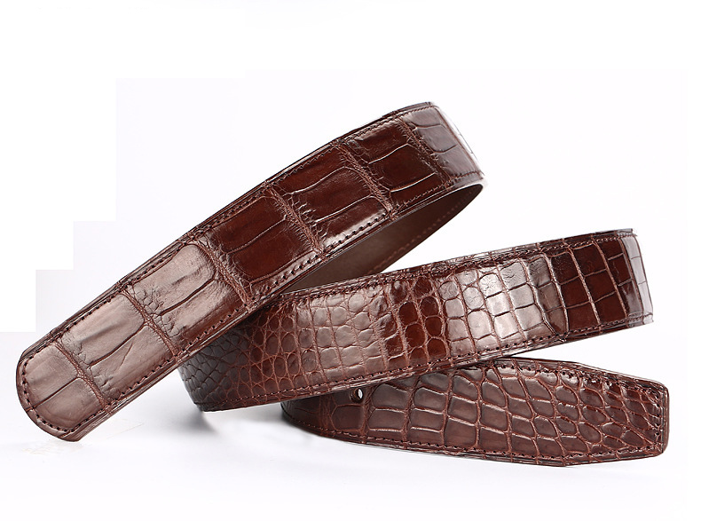 Dây thắt lưng khóa lỗ không mặt da cá sấu KS3800