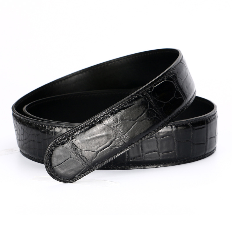 Dây thắt lưng khóa lỗ không mặt da cá sấu KS3800