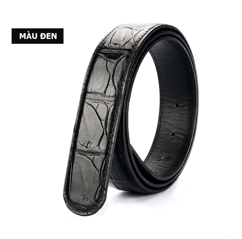 Dây thắt lưng khóa lỗ không mặt da cá sấu KS3800