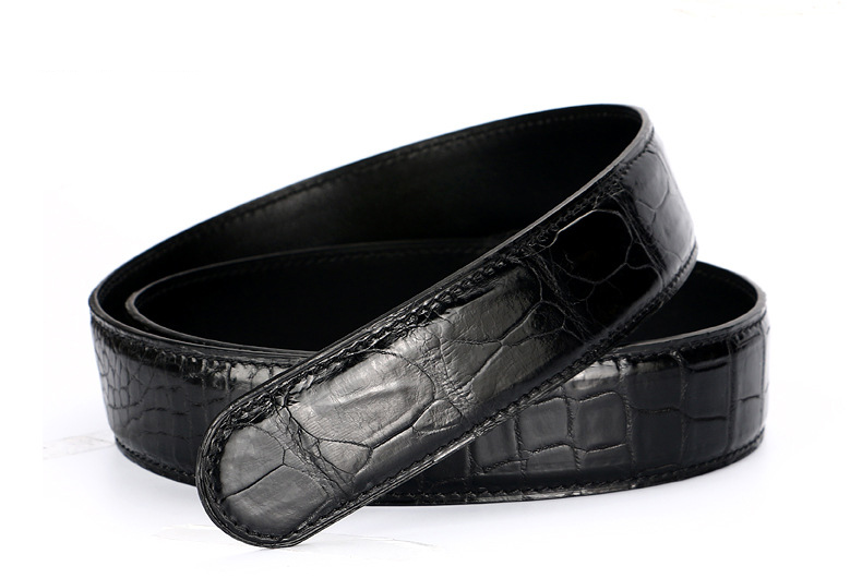 Dây thắt lưng khóa lỗ không mặt da cá sấu KS3800