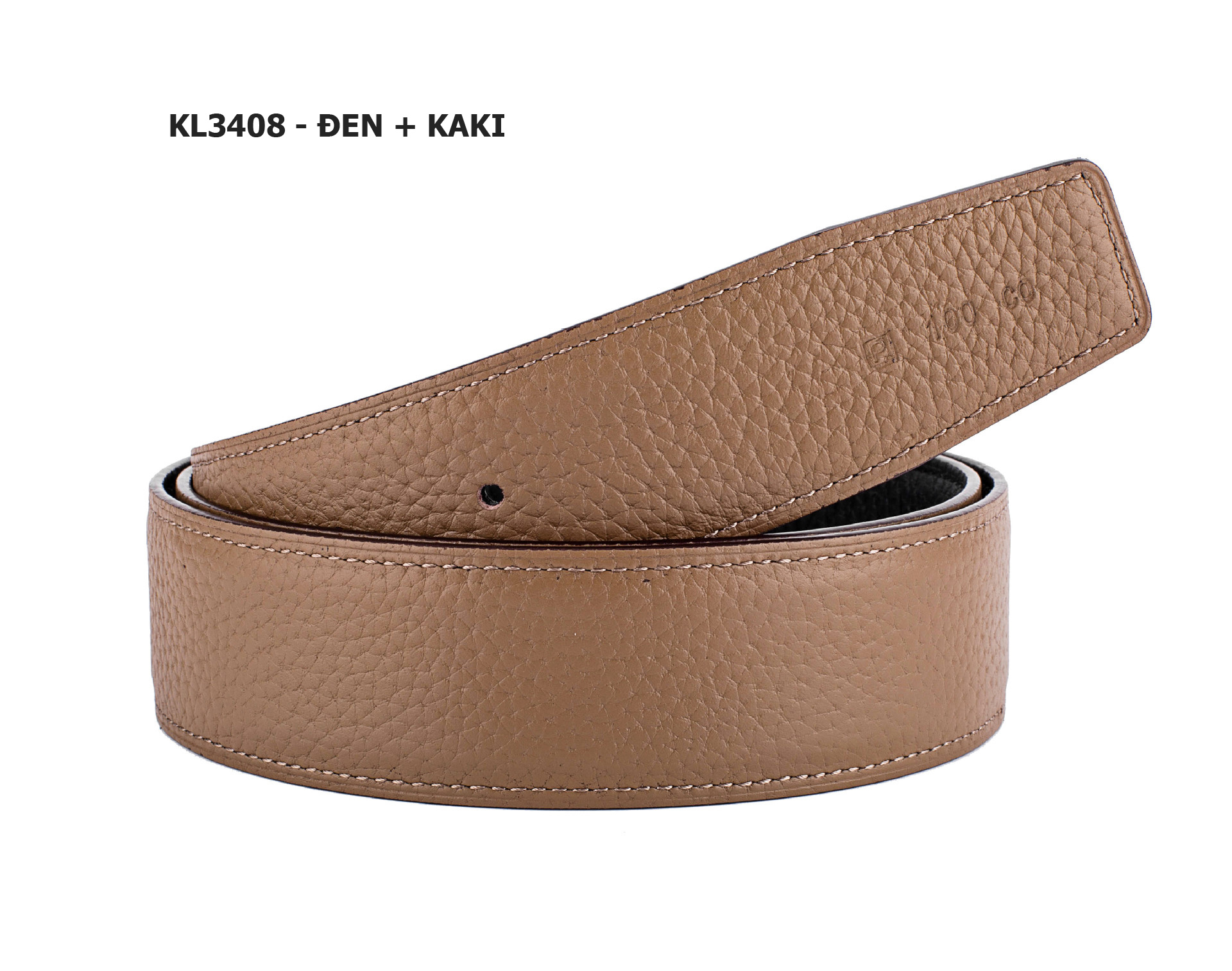 Dây thắt lưng da bò 2 mặt cao cấp KL3408