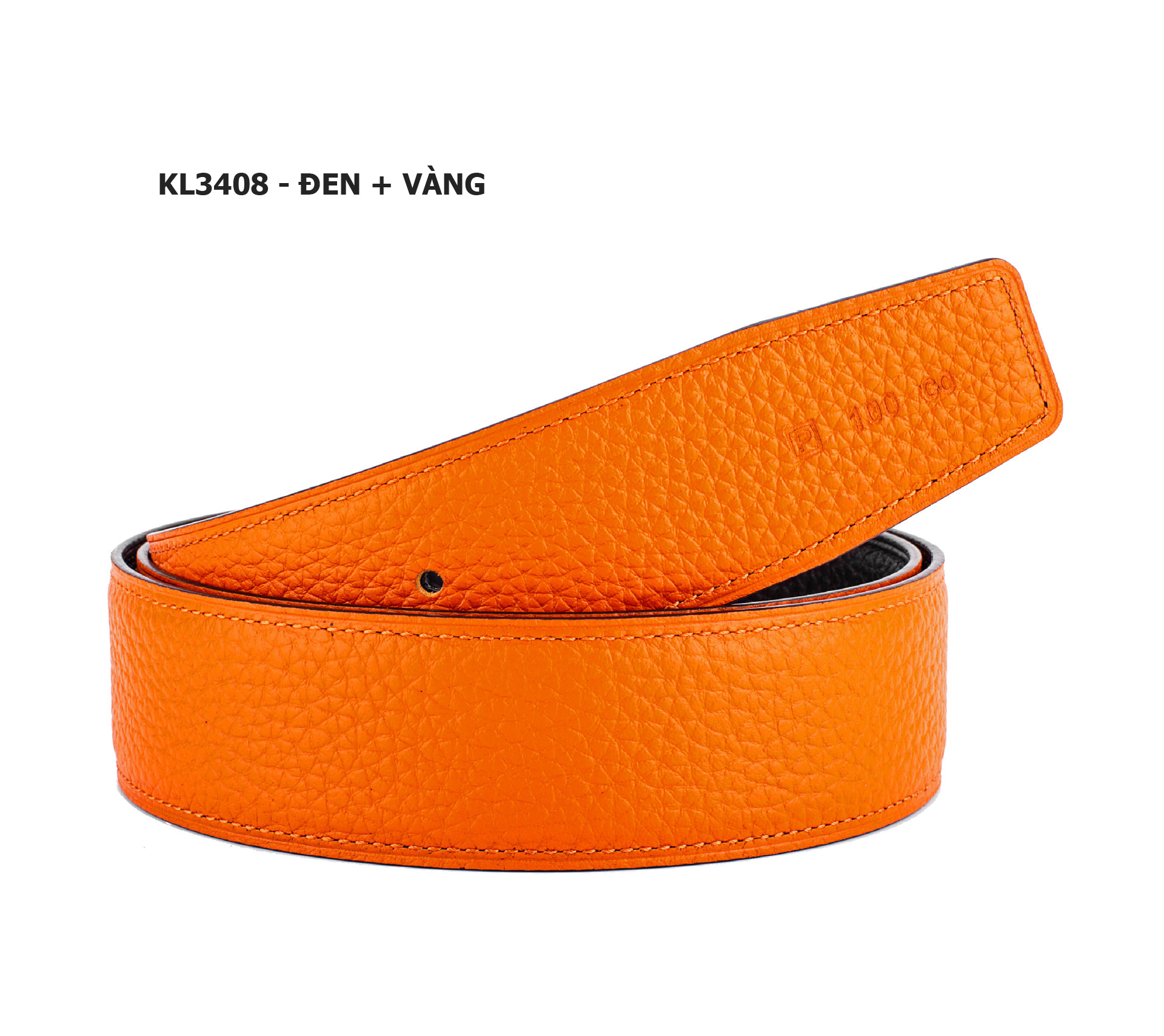 Dây thắt lưng da bò 2 mặt cao cấp KL3408