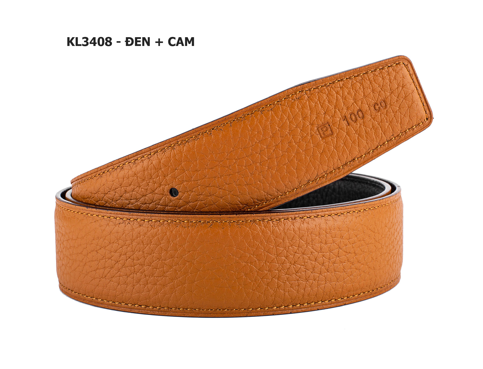 Dây thắt lưng da bò 2 mặt cao cấp KL3408