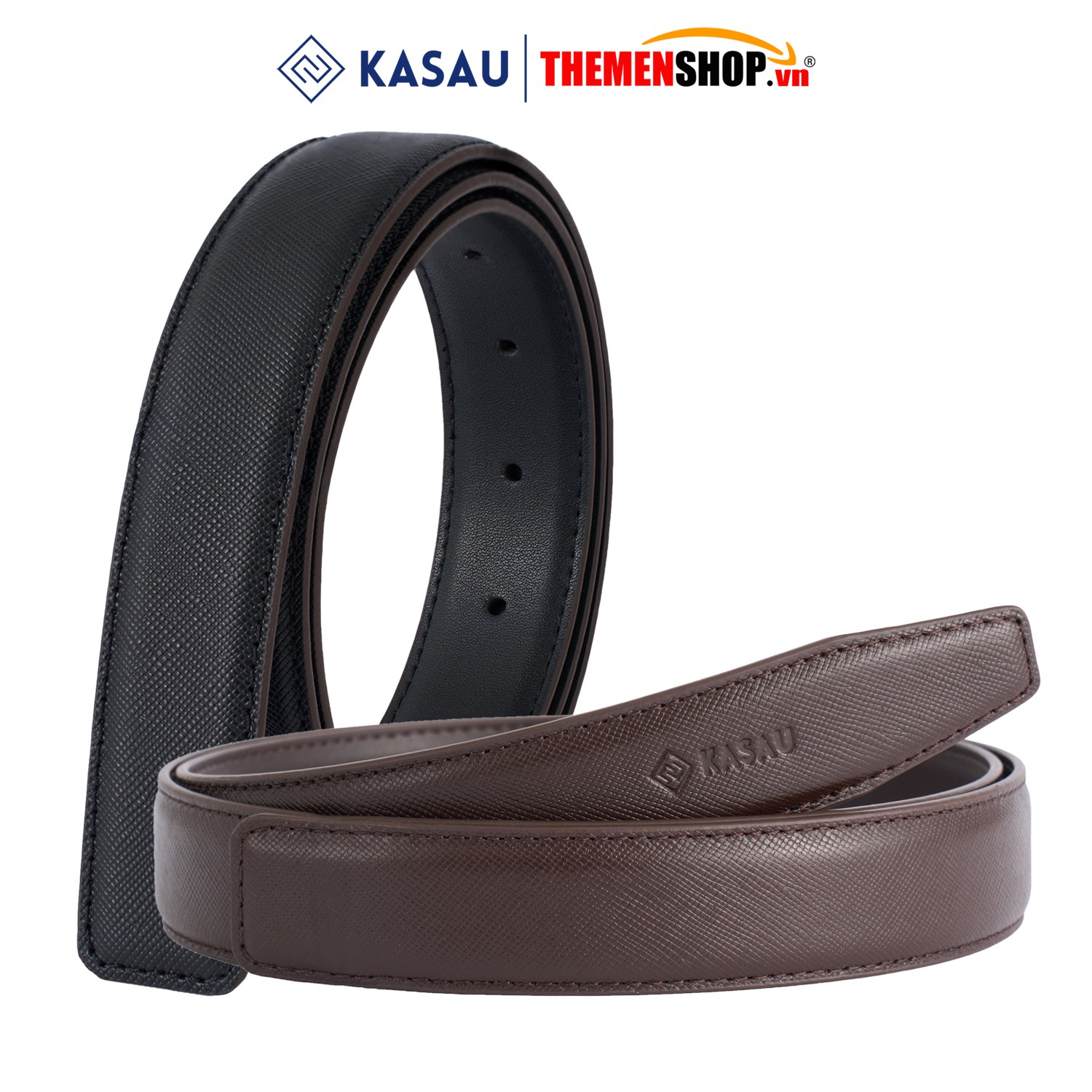 Dây nịt nam không mặt hiệu KASAU - Khóa lỗ 2.9cm - DKS03KL29