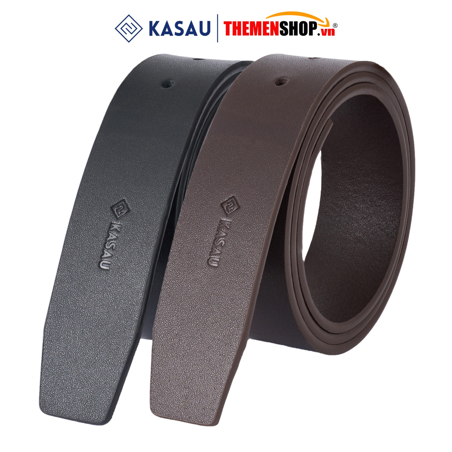 Dây thắt lưng không mặt hiệu KASAU - Khóa lỗ 3.8cm - DKS05KL38