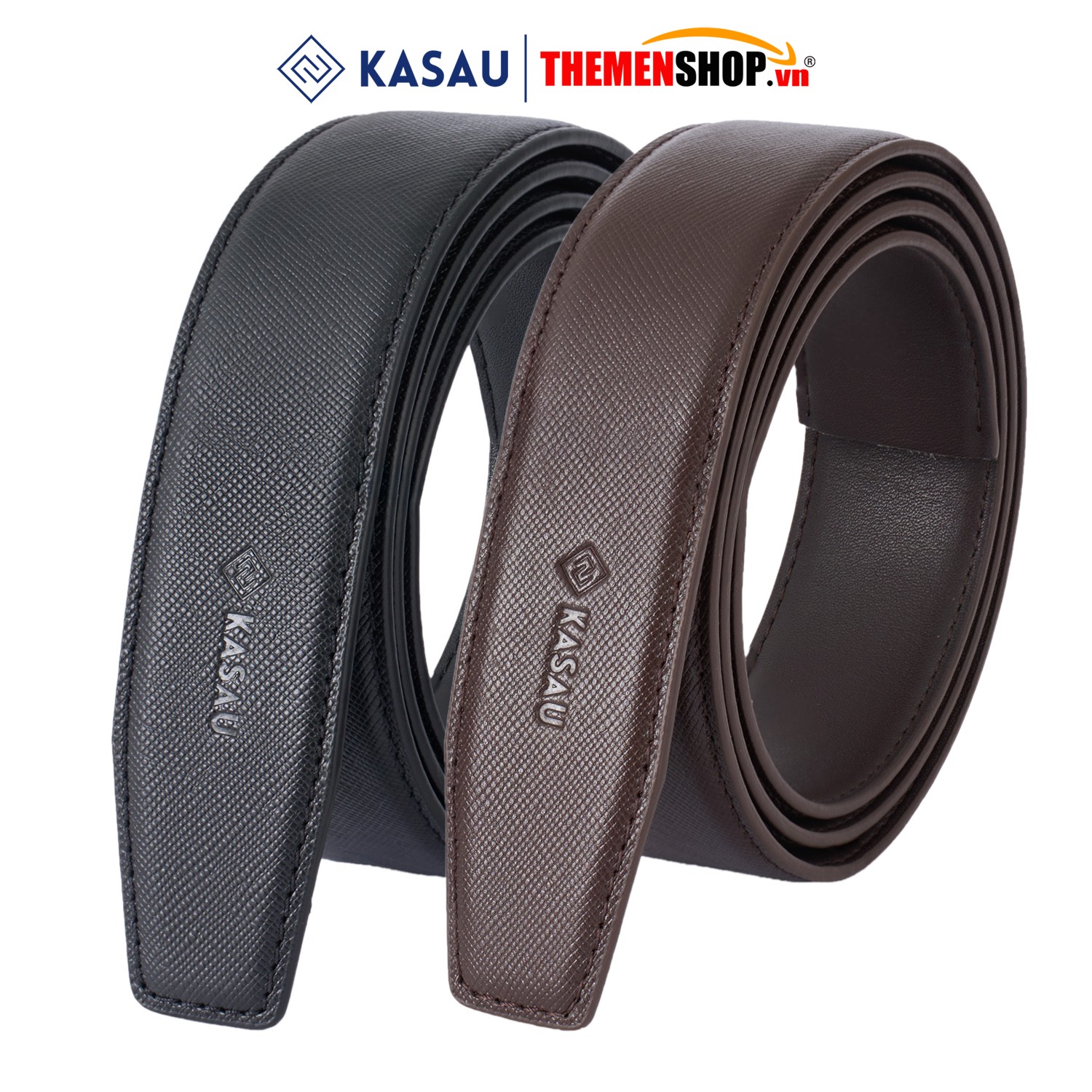 Dây nịt nam không mặt hiệu KASAU - Khóa tự động 3.5cm - DKS03TD35