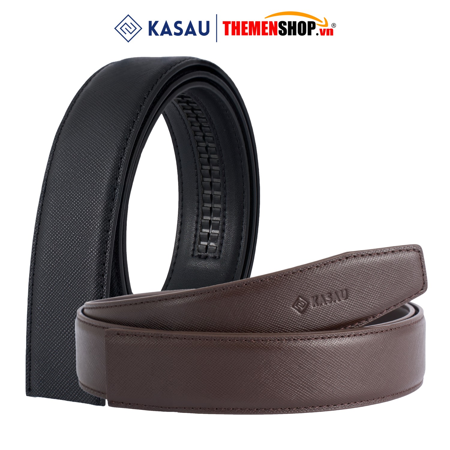 Dây nịt nam không mặt hiệu KASAU - Khóa tự động 3.5cm - DKS03TD35