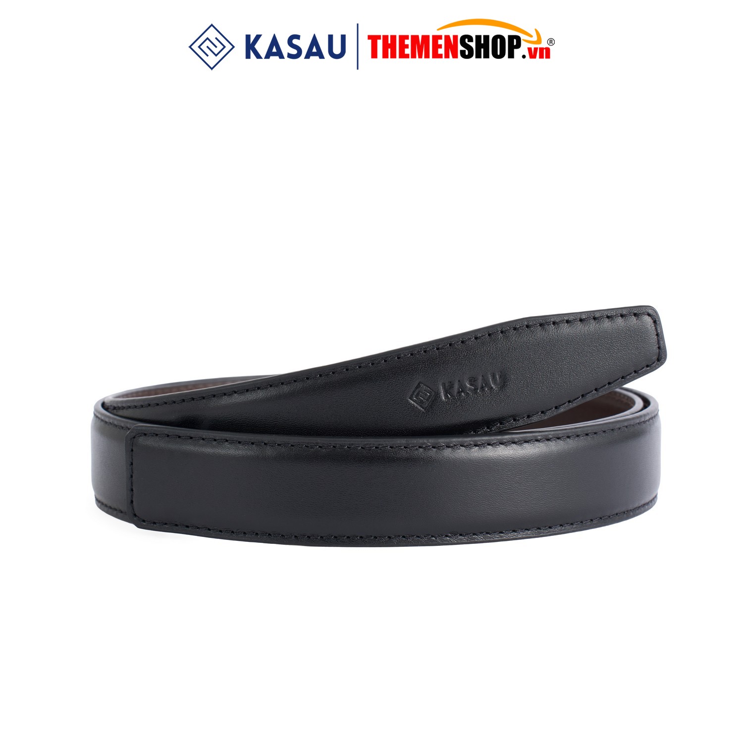 Dây thắt lưng nam không mặt hiệu KASAU - Khóa lỗ 2.9cm - DKS01KL29