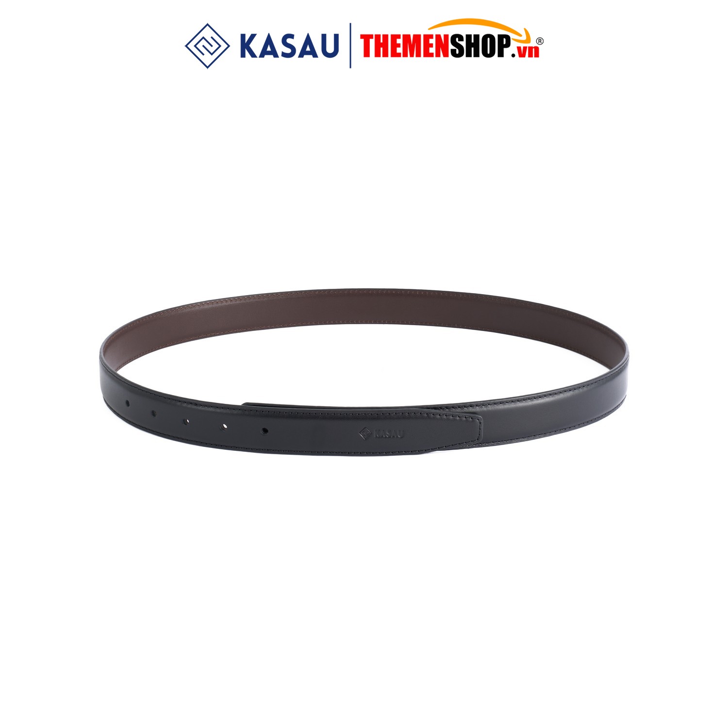 Dây thắt lưng nam không mặt hiệu KASAU - Khóa lỗ 2.9cm - DKS01KL29
