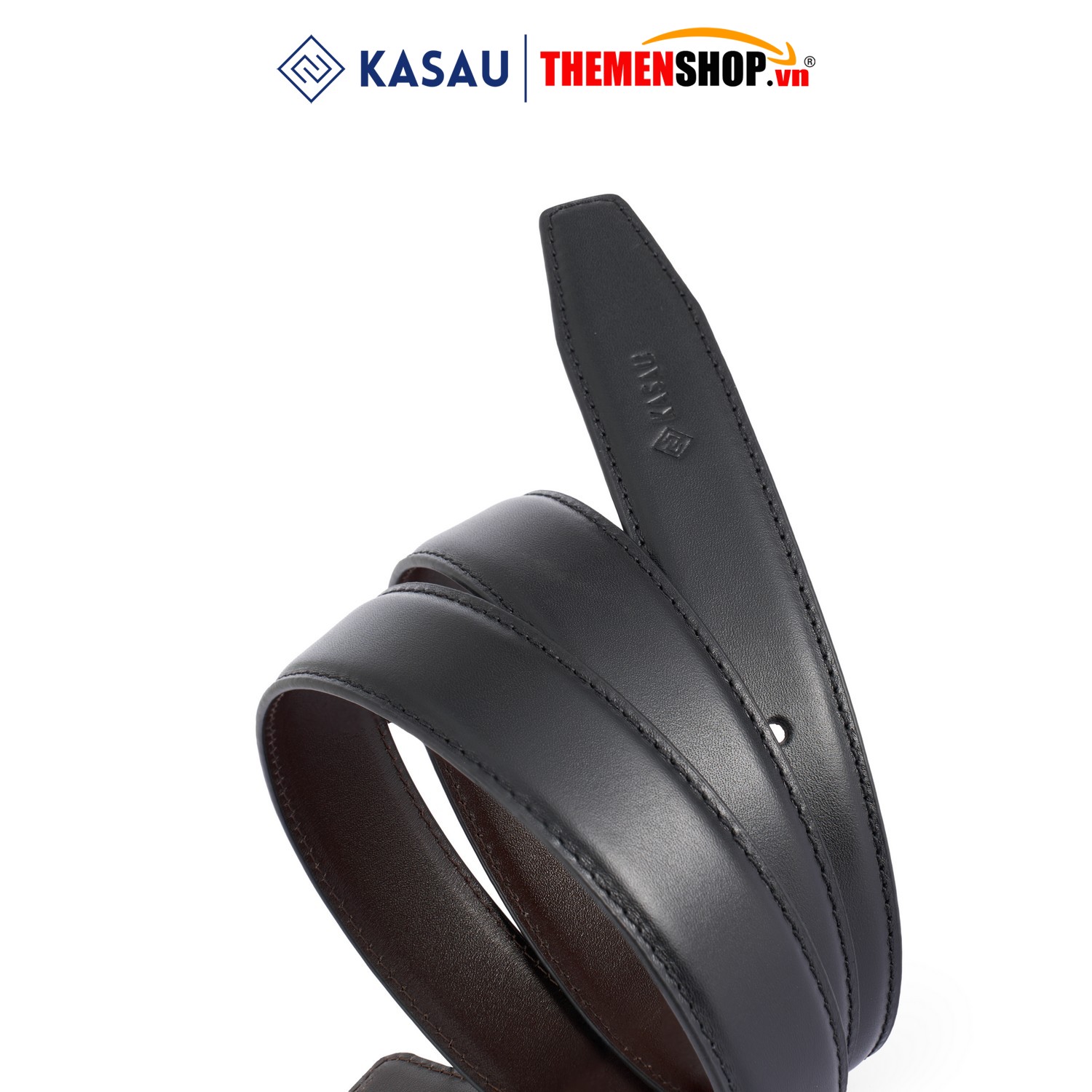 Dây thắt lưng nam không mặt hiệu KASAU - Khóa lỗ 2.9cm - DKS01KL29