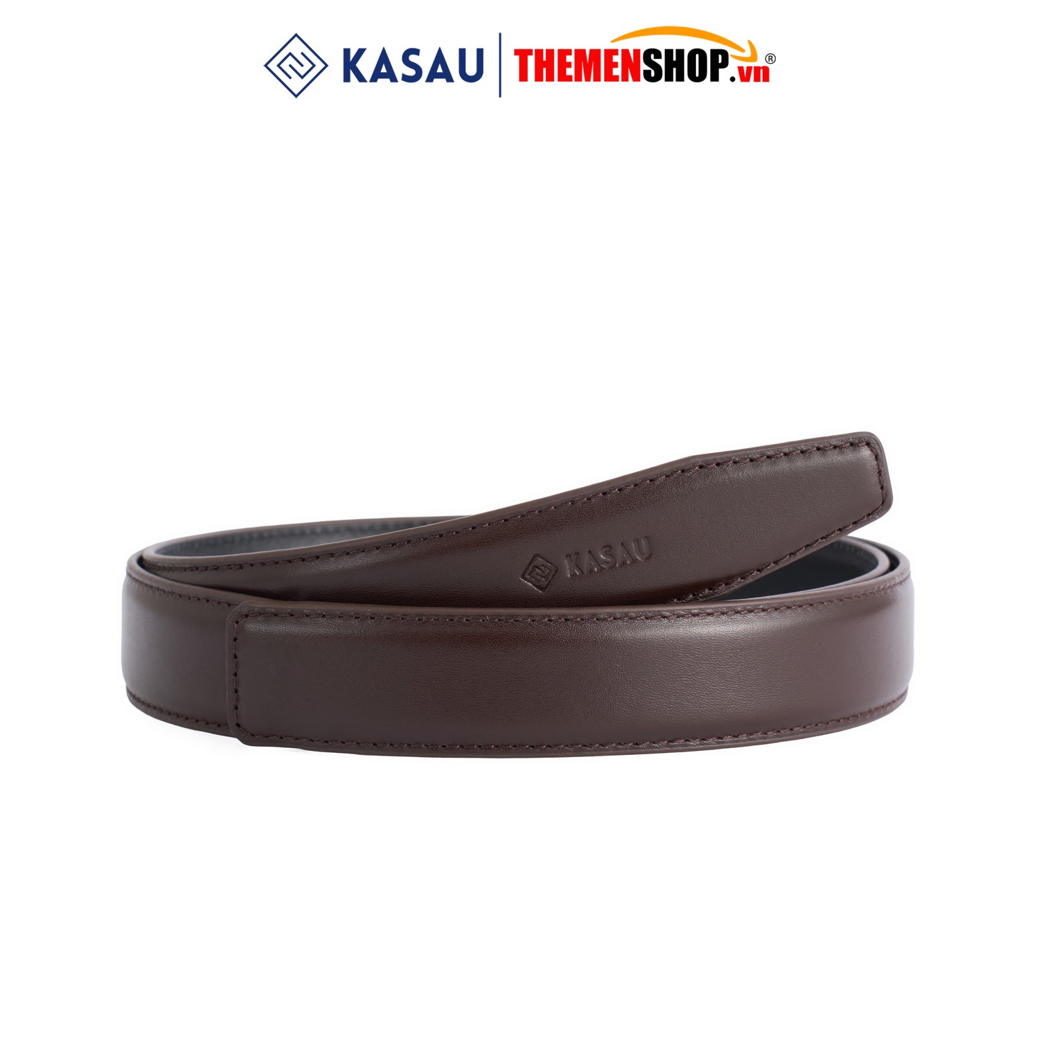 Dây thắt lưng nam không mặt hiệu KASAU - Khóa lỗ 2.9cm - DKS01KL29