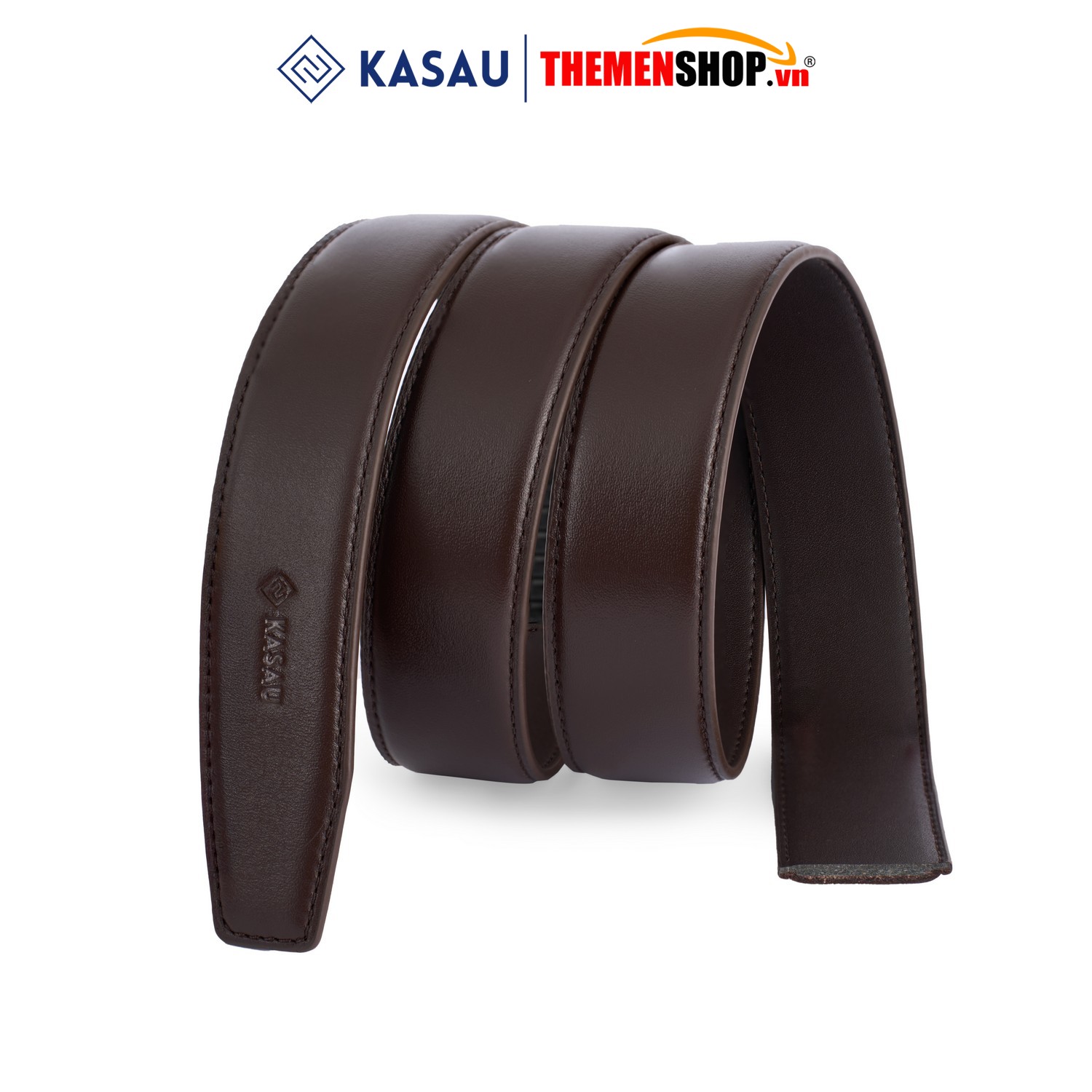 Dây thắt lưng nam không mặt hiệu KASAU - Khóa tự động 3.5cm - DKS01TD35