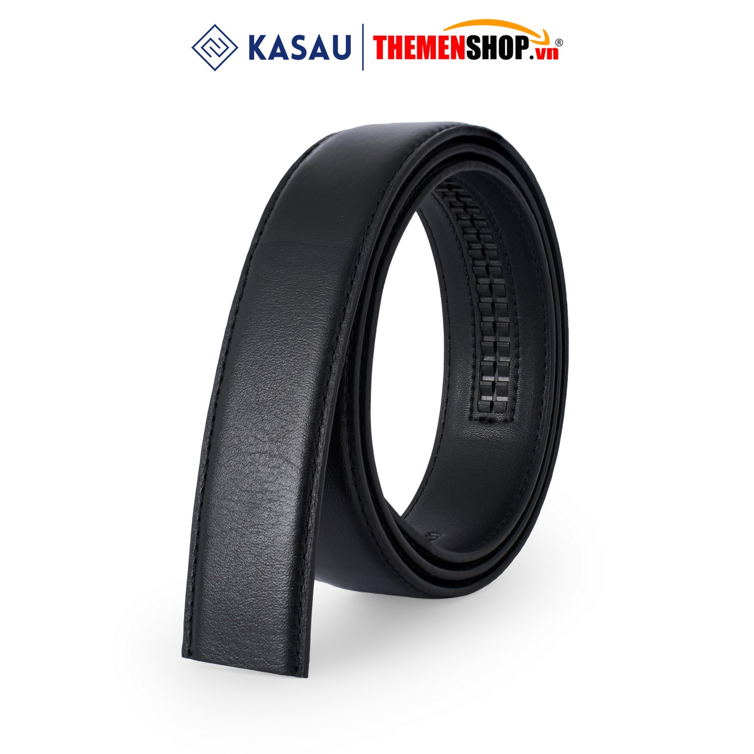 Dây thắt lưng nam không mặt hiệu KASAU - Khóa tự động 3.5cm - DKS01TD35