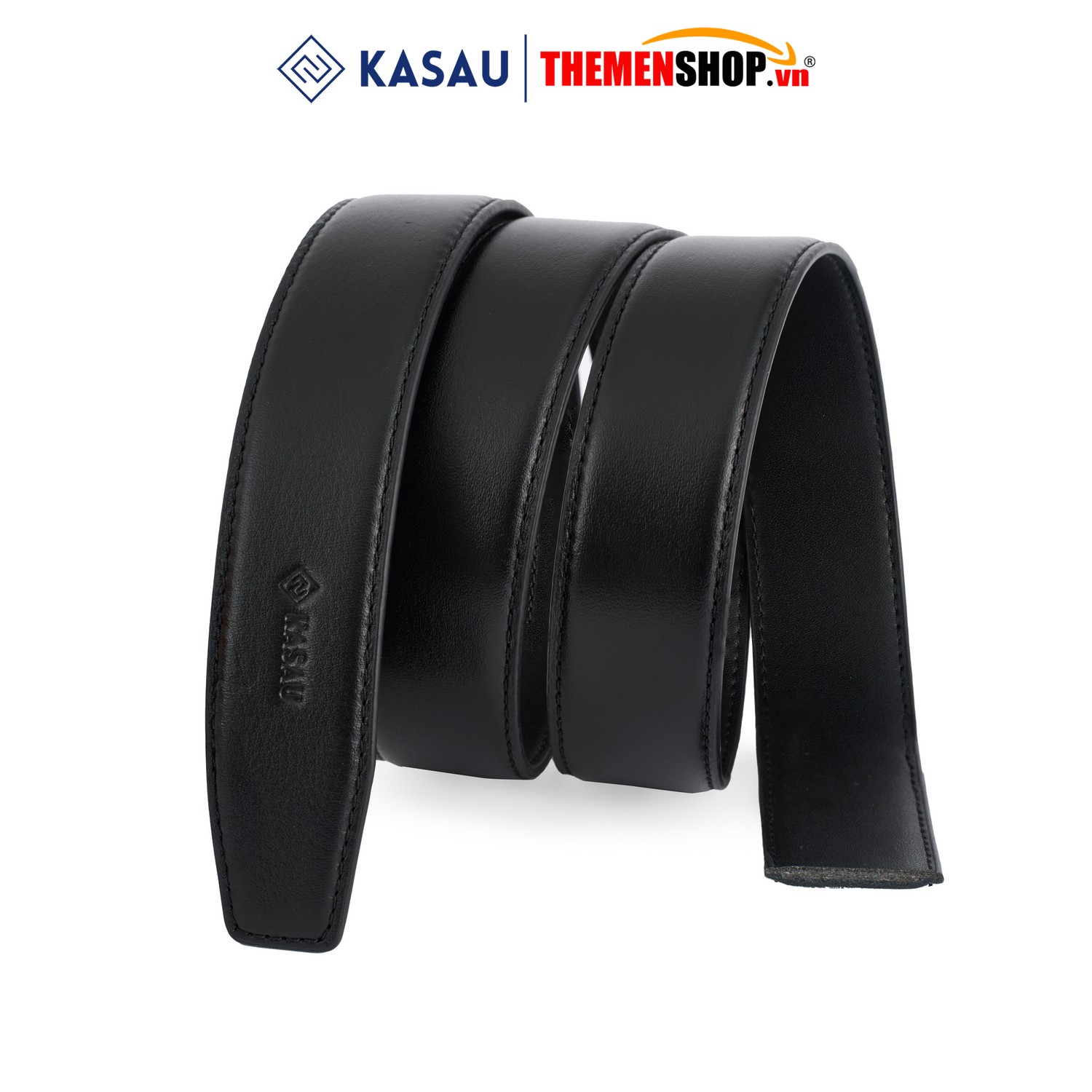Dây thắt lưng nam không mặt hiệu KASAU - Khóa tự động 3.5cm - DKS01TD35