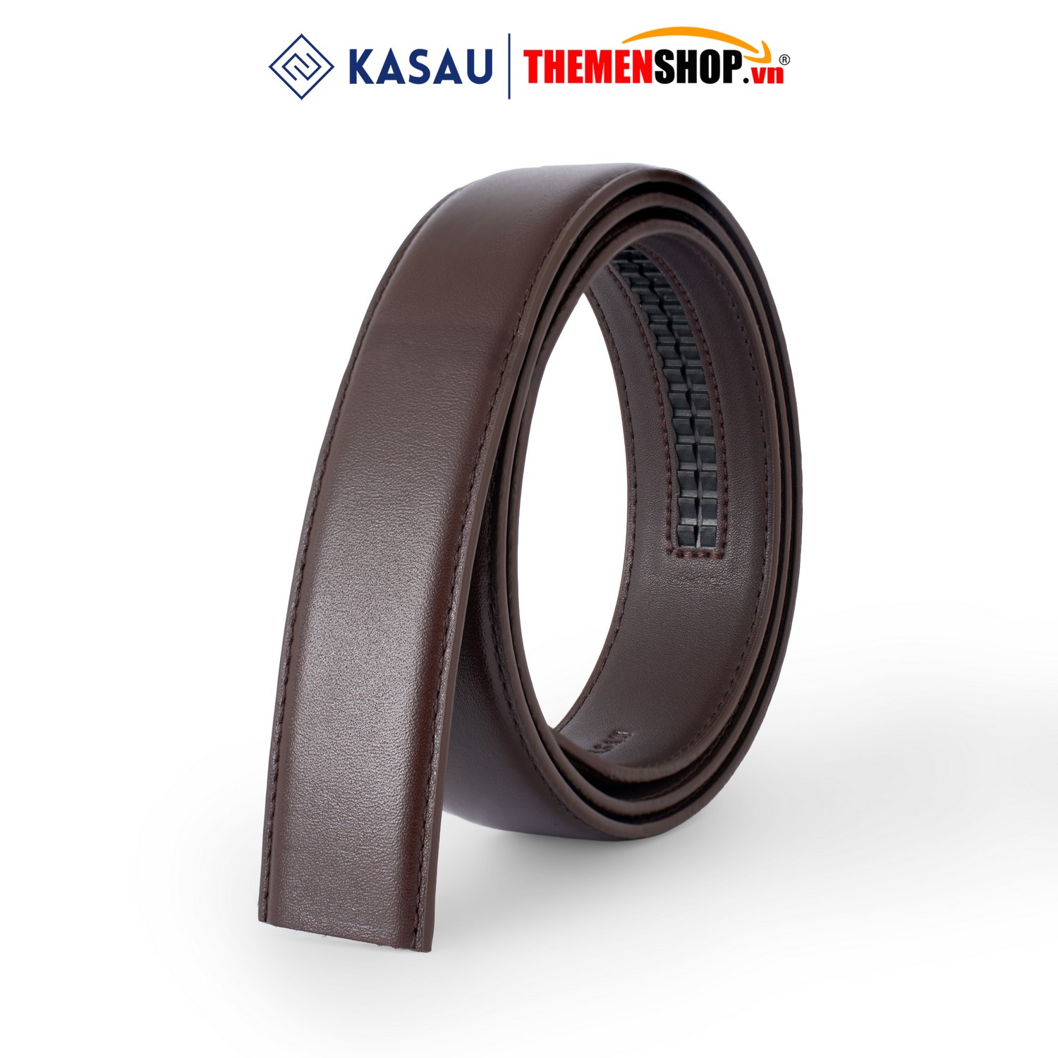 Dây thắt lưng nam không mặt hiệu KASAU - Khóa tự động 3.5cm - DKS01TD35