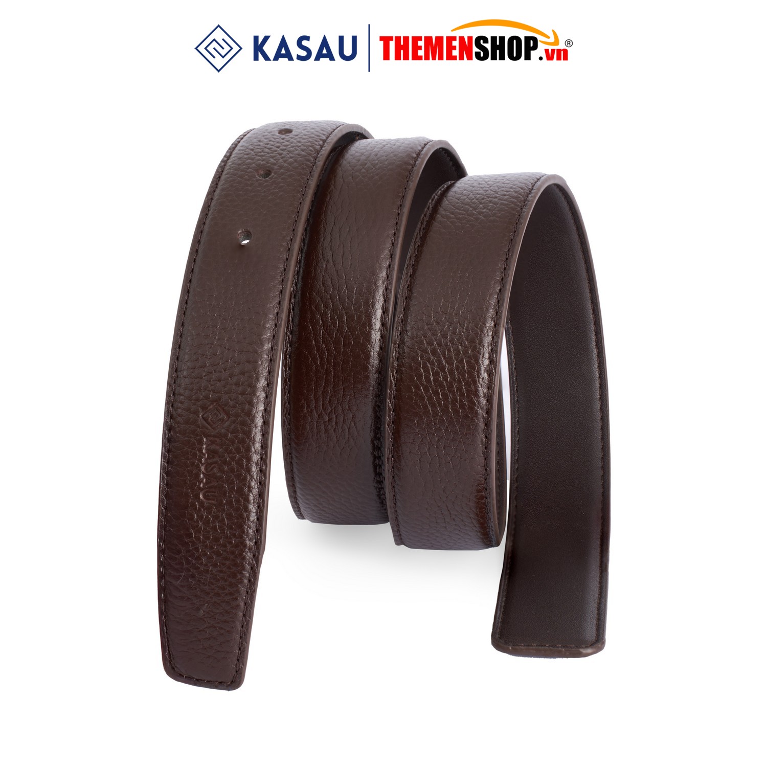 Thắt lưng nam không mặt hiệu KASAU - Khóa lỗ 3.1cm - DKS02KL31