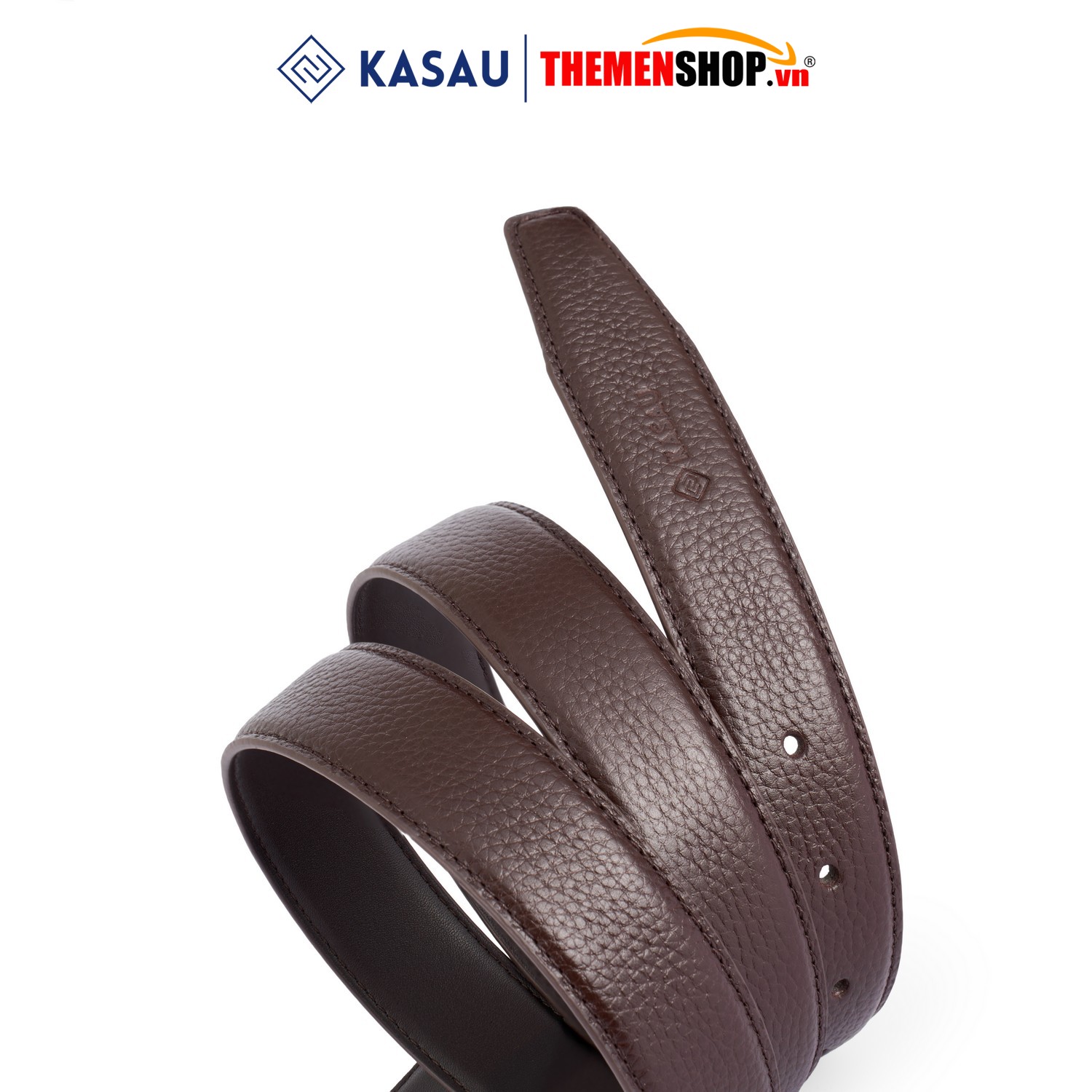 Thắt lưng nam không mặt hiệu KASAU - Khóa lỗ 3.1cm - DKS02KL31