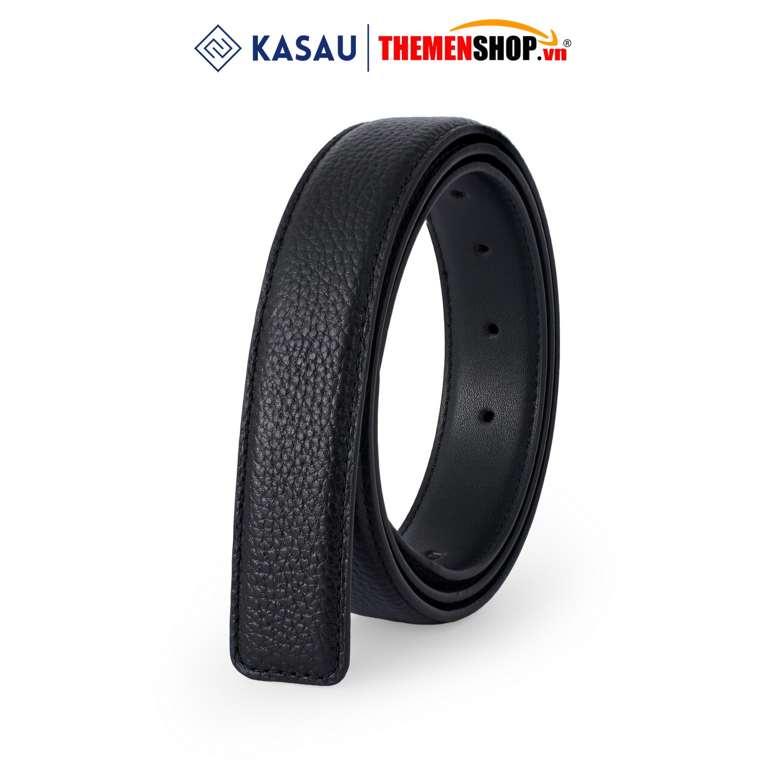 Thắt lưng nam không mặt hiệu KASAU - Khóa lỗ 3.1cm - DKS02KL31