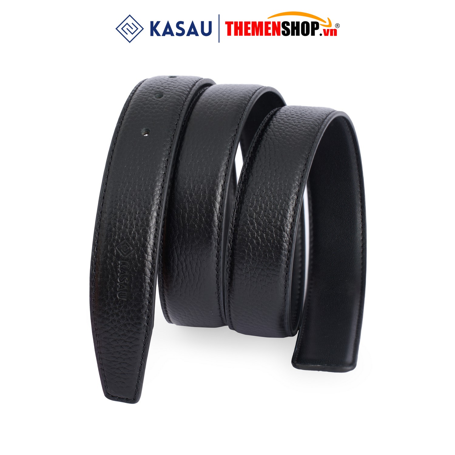 Thắt lưng nam không mặt hiệu KASAU - Khóa lỗ 3.1cm - DKS02KL31