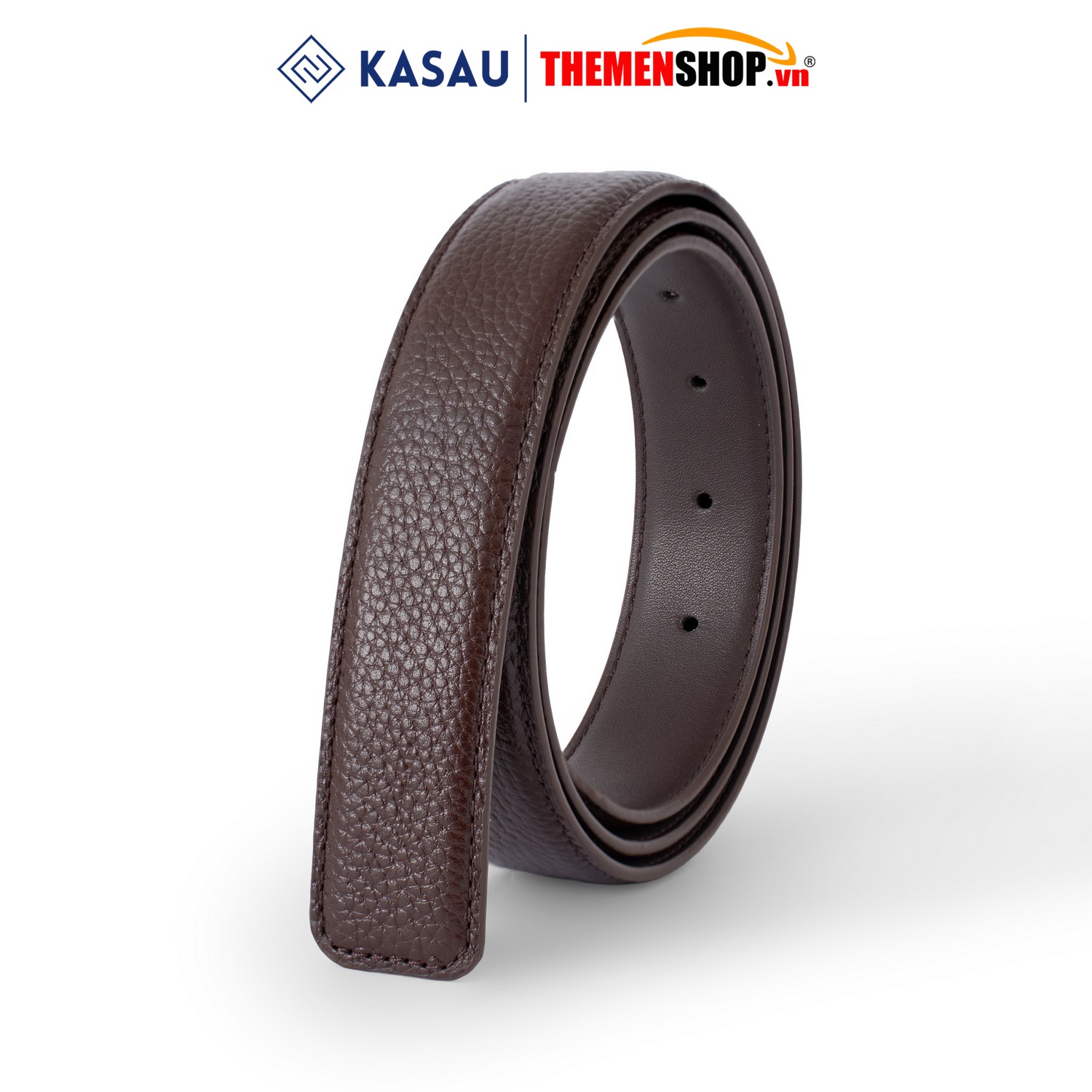 Thắt lưng nam không mặt hiệu KASAU - Khóa lỗ 3.1cm - DKS02KL31