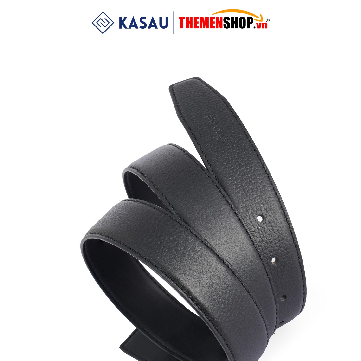 Thắt lưng nam không mặt hiệu KASAU - Khóa lỗ 3.4cm - DKS02KL34
