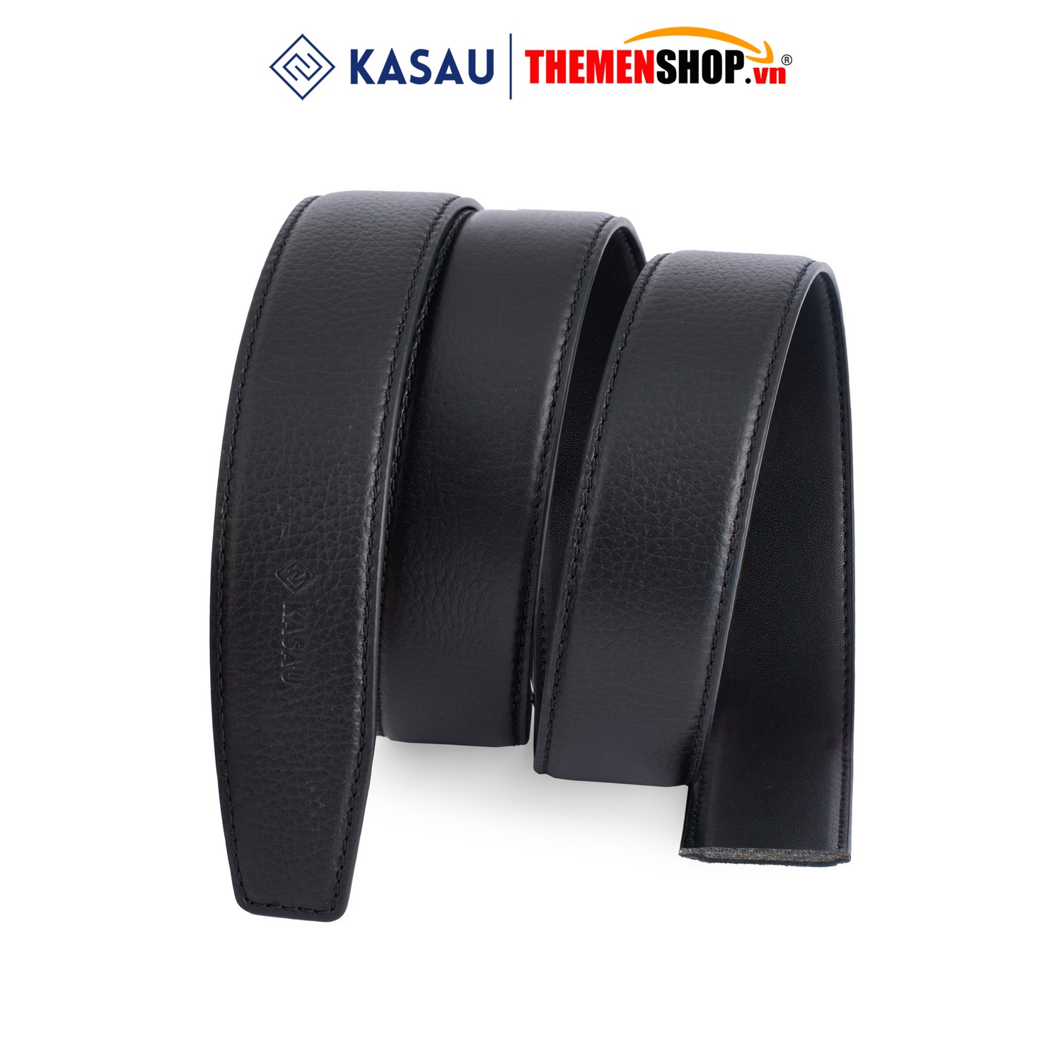Thắt lưng nam không mặt hiệu KASAU - Khóa tự động 3.5cm - DKS02TD35
