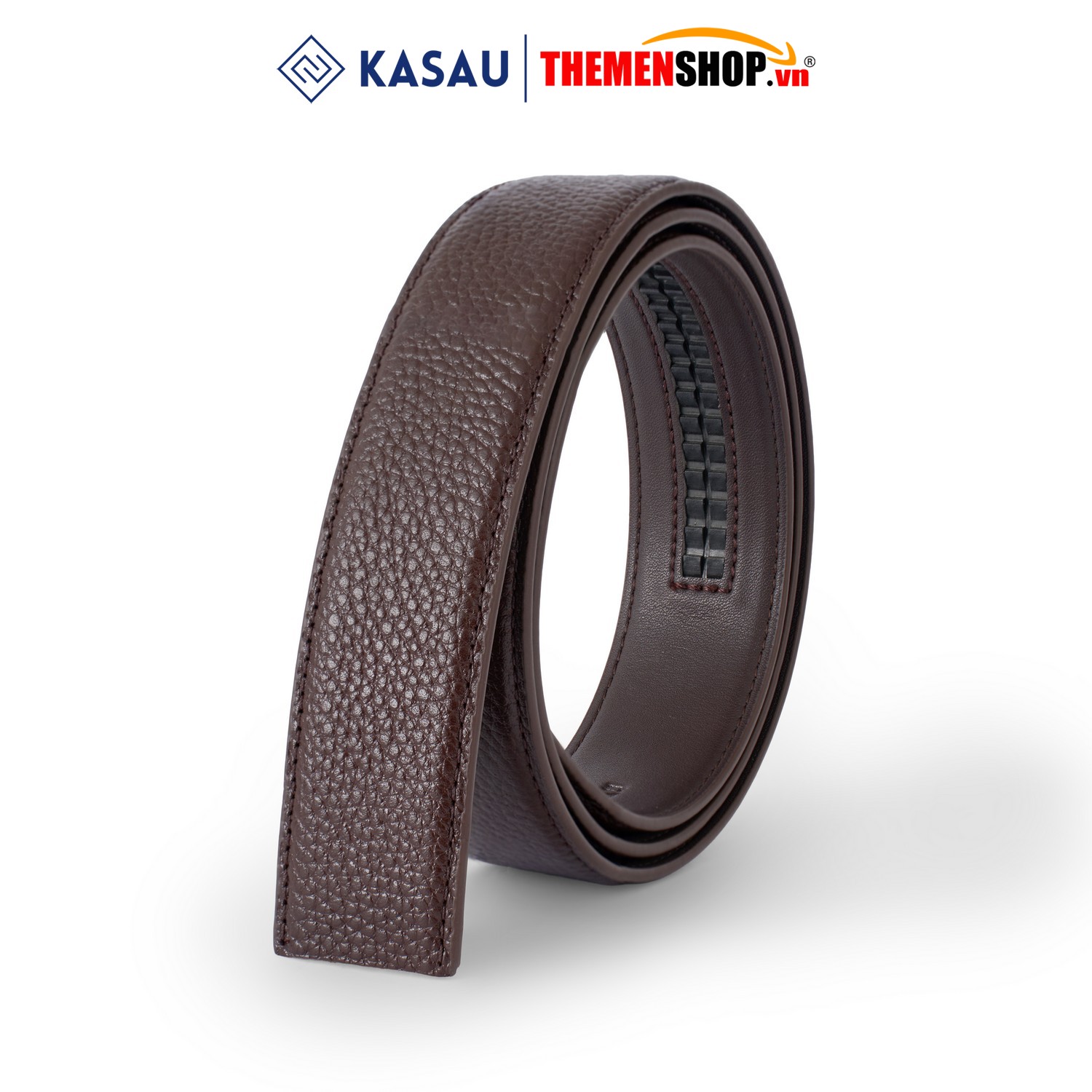 Thắt lưng nam không mặt hiệu KASAU - Khóa tự động 3.5cm - DKS02TD35