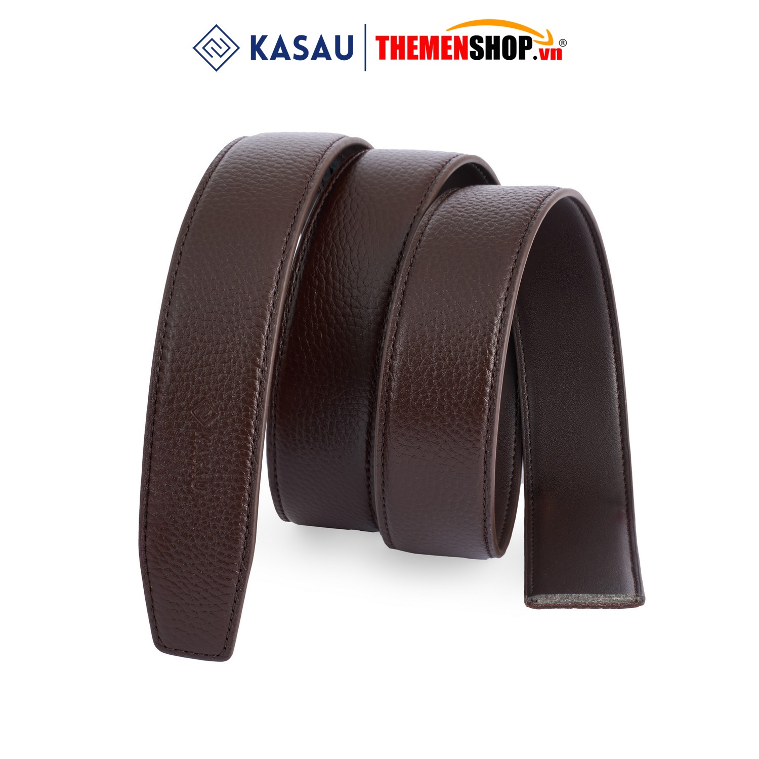 Thắt lưng nam không mặt hiệu KASAU - Khóa tự động 3.5cm - DKS02TD35