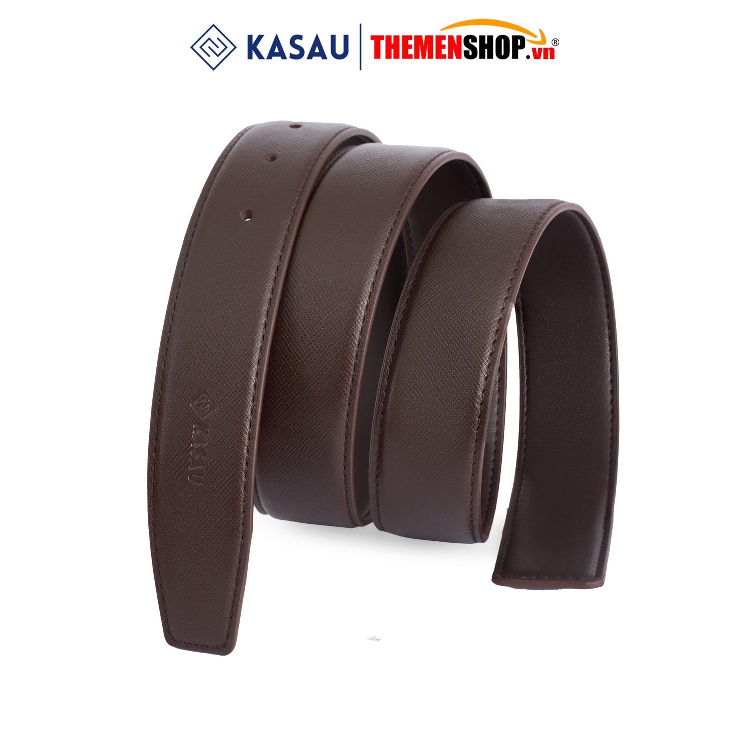 Dây nịt nam không mặt hiệu KASAU - Khóa lỗ 3.4cm - DKS03KL34