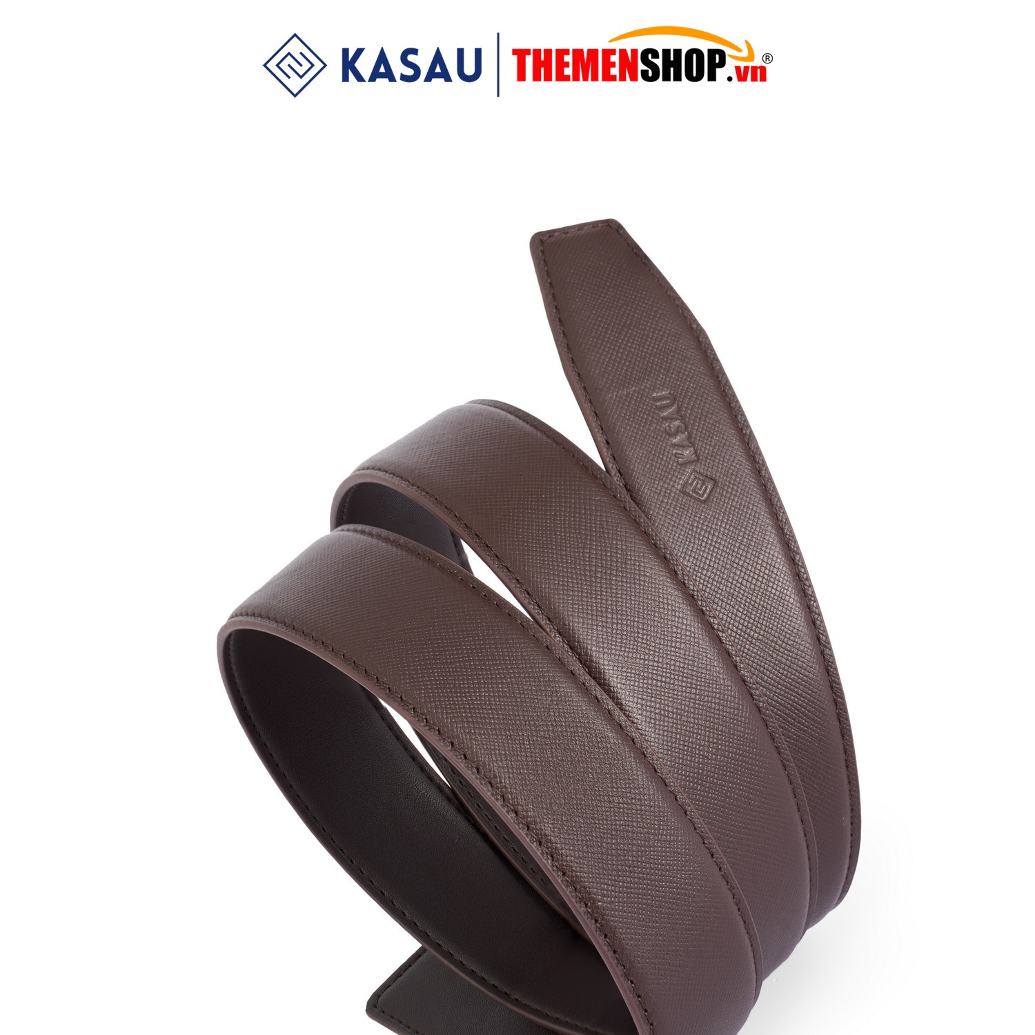 Dây nịt nam không mặt hiệu KASAU - Khóa lỗ 3.4cm - DKS03KL34