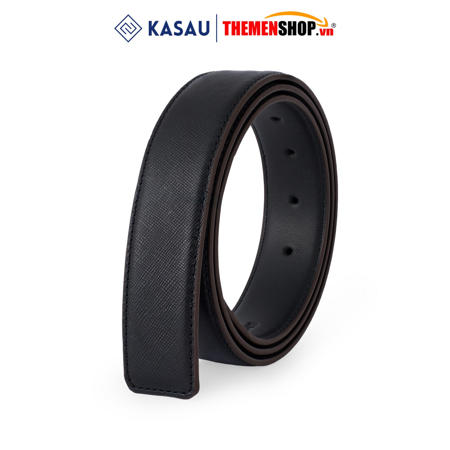 Dây nịt nam không mặt hiệu KASAU - Khóa lỗ 3.4cm - DKS03KL34
