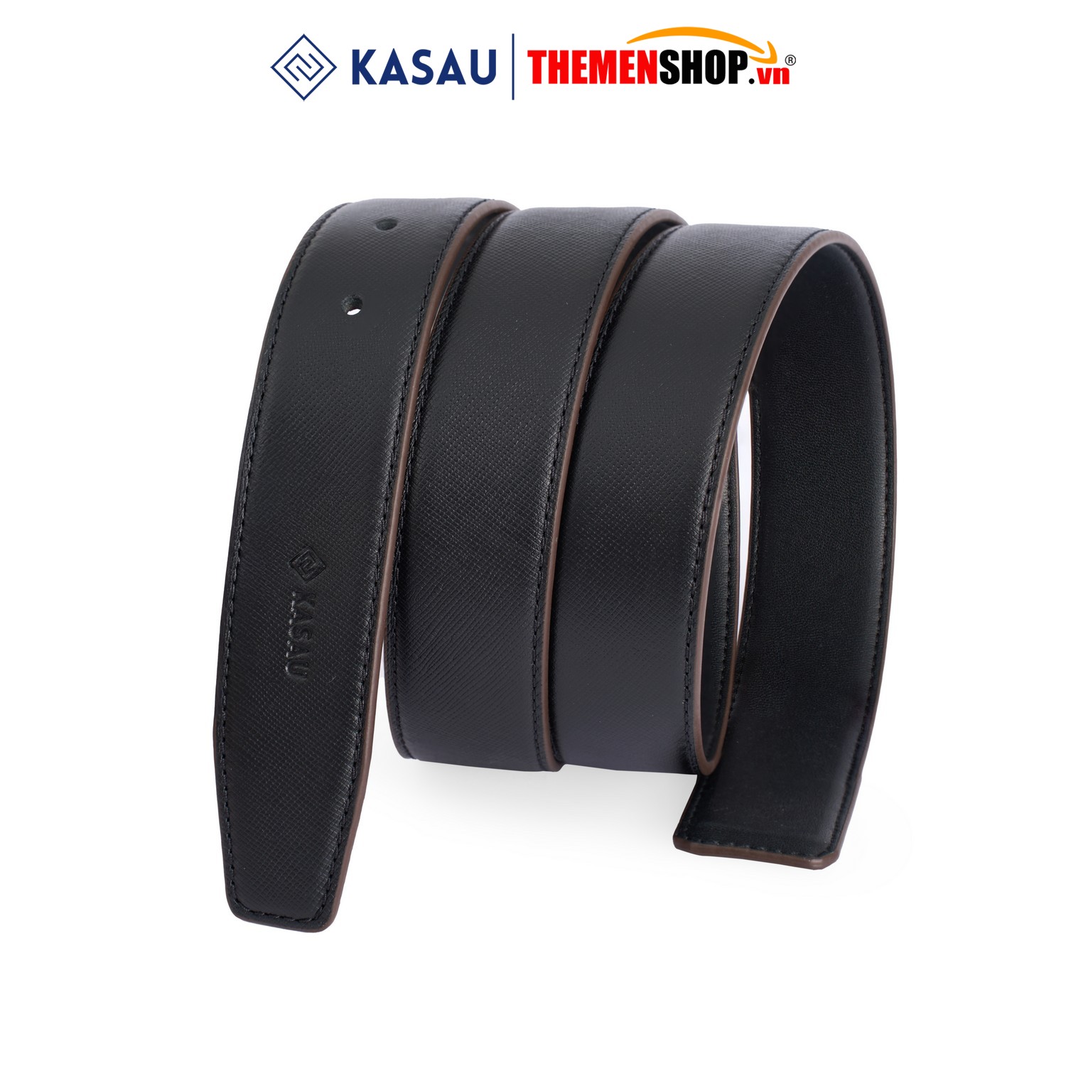 Dây nịt nam không mặt hiệu KASAU - Khóa lỗ 3.4cm - DKS03KL34