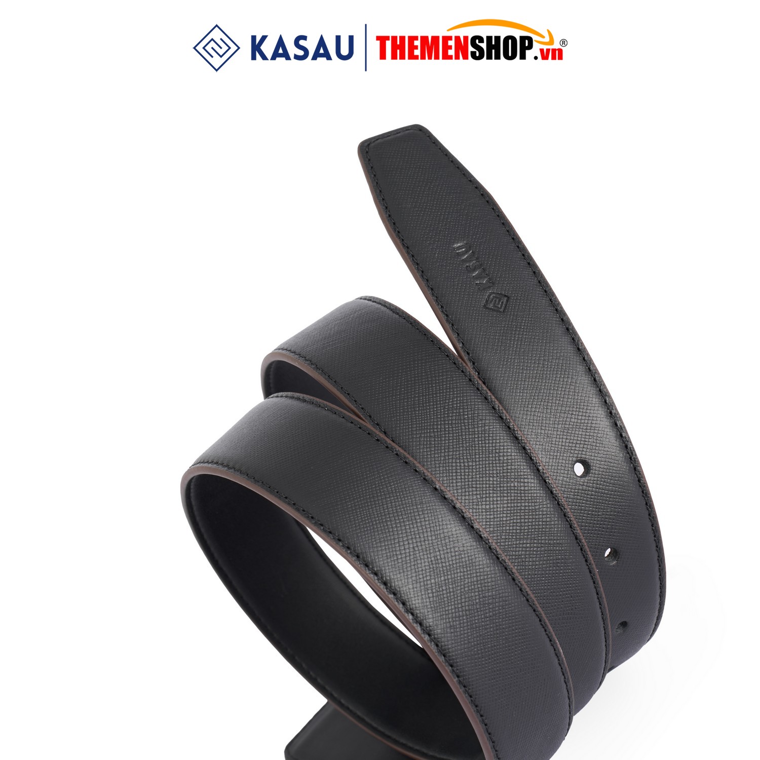Dây nịt nam không mặt hiệu KASAU - Khóa lỗ 3.4cm - DKS03KL34