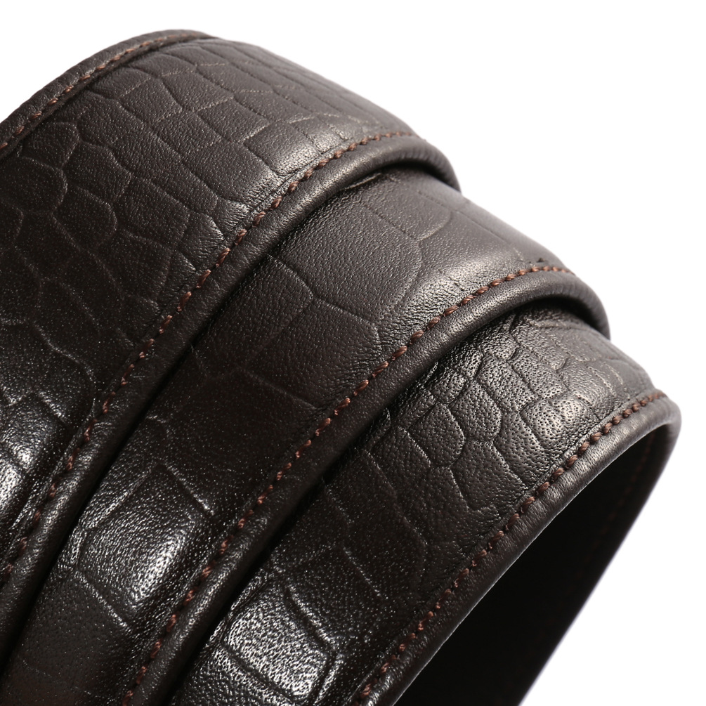 Dây thắt lưng không mặt bản 3.5cm vân cá sấu KG3505